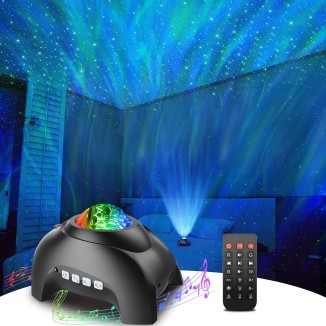 Star Projector, Galaxy Projector for Bedroom, Bluetooth Speaker and White Noise Aurora Projector, Night Light Projector for Kids Adults Gaming Room, Home Theater, Ceiling, Room Decor